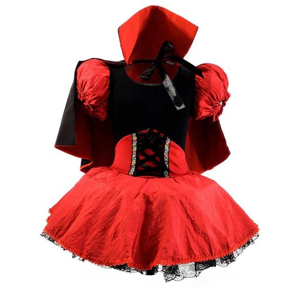 Imagem de Fantasia Vampirinha Infantil Vestido de Halloween Com Capa