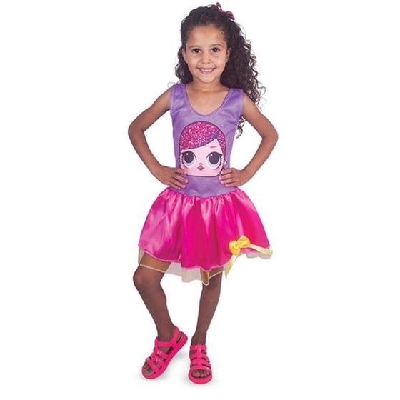 Imagem de Fantasia Vestido Infantil Lol Super Bb Surprise 2 A 8 Anos