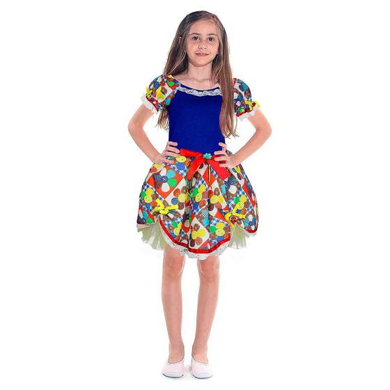 Imagem de Fantasia Vestido Infantil Menina Quadrilha de São João