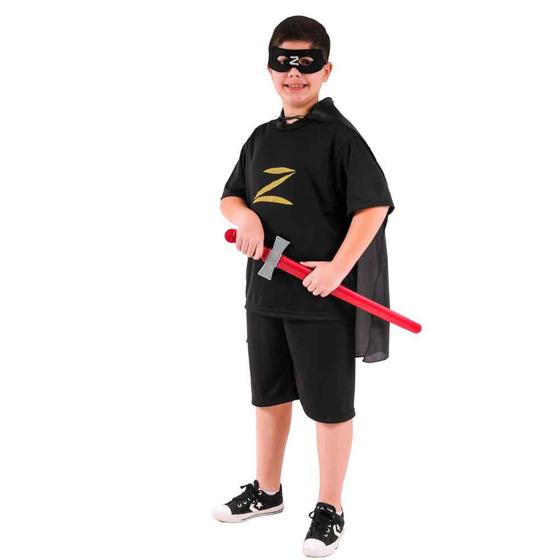 Imagem de Fantasia Zorro Infantil Com Mascara