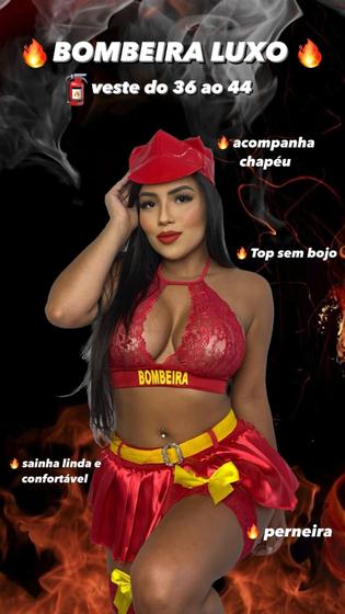 Imagem de FantasiaLuxo Feminina Adulta Lingerie Policial Bombeira Enfermeira +20 MODELOS PARA ESCOLHER - 36/44