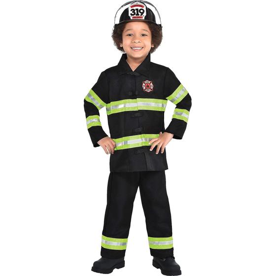 Imagem de Fantasias de Bombeiro Amscan Infantil (8-10 anos) - Jaqueta, Capacete e Calça