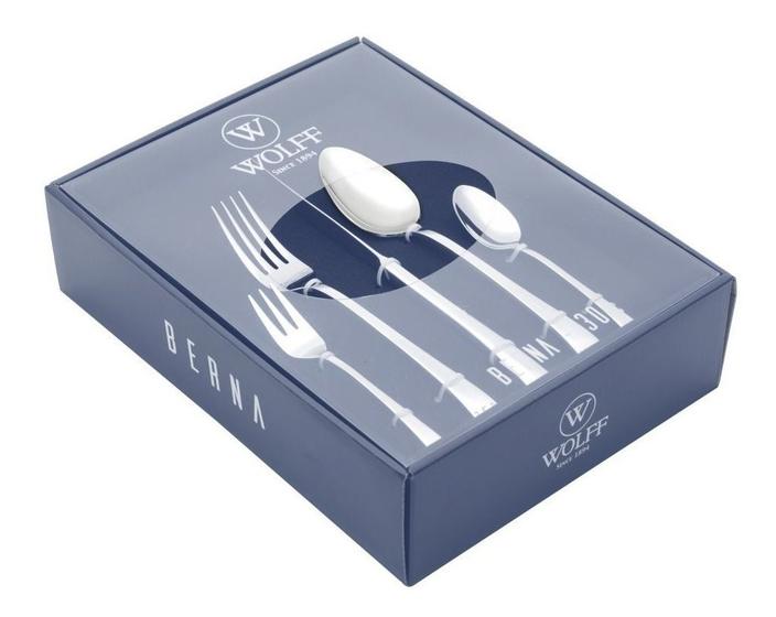 Faqueiro 30 Peças Berna Inox Wolff Caixa Papelão R 70019 Menor preço em Faqueiro 30 Peças Berna Inox Wolff Caixa Papelão R 70019