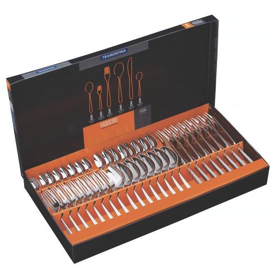 Faqueiro Aço Inox 48 Peças Alto Brilho 66962/140 Tramontina Menor preço em Faqueiro Aço Inox 48 Peças Alto Brilho 66962/140 Tramontina