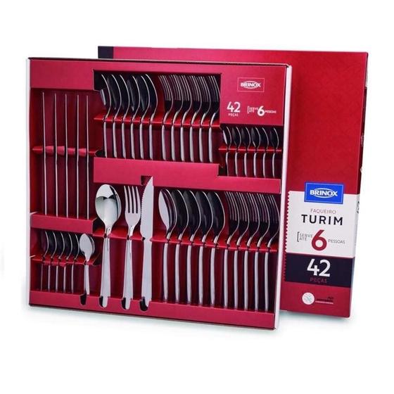 Faqueiro Brinox Turim 42 Peças em Aço Inoxidável Talheres para Todas Ocasiões Menor preço em Faqueiro Brinox Turim 42 Peças em Aço Inoxidável Talheres para Todas Ocasiões