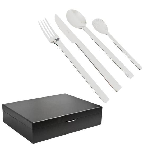 Faqueiro Dalper 101 Peças Aço Inox Prata com Estojo - Fracalanza Menor preço em Faqueiro Dalper 101 Peças Aço Inox Prata com Estojo - Fracalanza