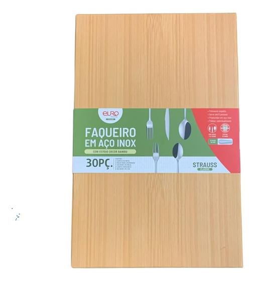 Imagem de Faqueiro Euro Home 30 Peças Em Aço Inox Garfos Facas Colher