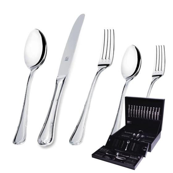 Imagem de Faqueiro Hercules Inox Croisé 130 Peças Com Estojo Classico
