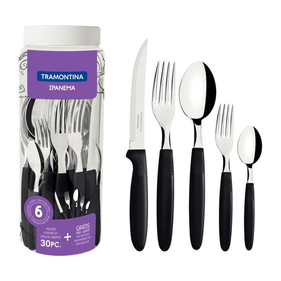 Faqueiro Ipanema Aço Inox 30 Peças Tramontina - 23398088 Menor preço em Faqueiro Ipanema Aço Inox 30 Peças Tramontina - 23398088