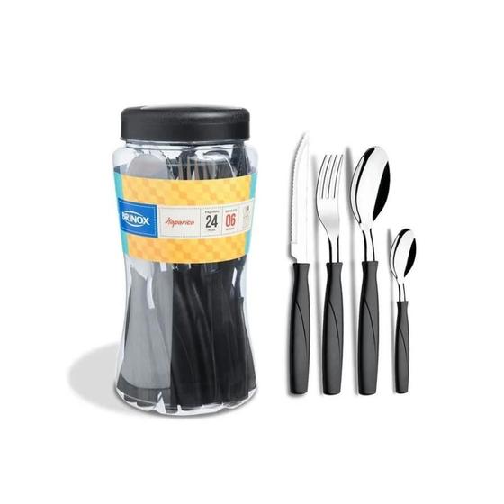 Imagem de Faqueiro itaparica 20pcs  preto - brinox