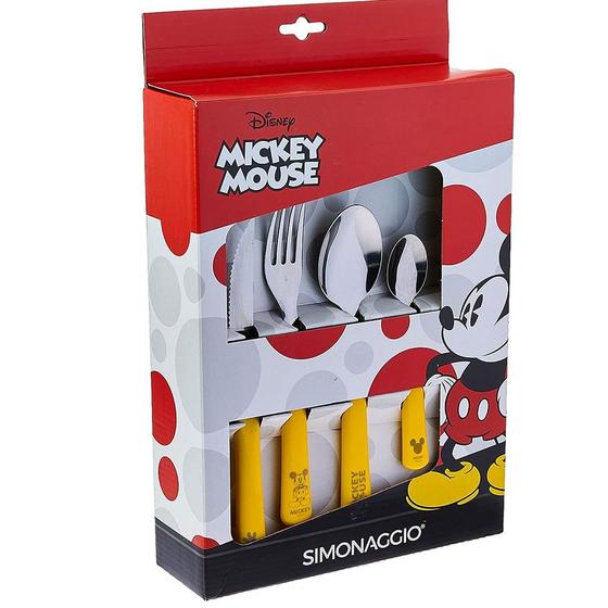 Imagem de Faqueiro Mickey - Amarelo 24 peças