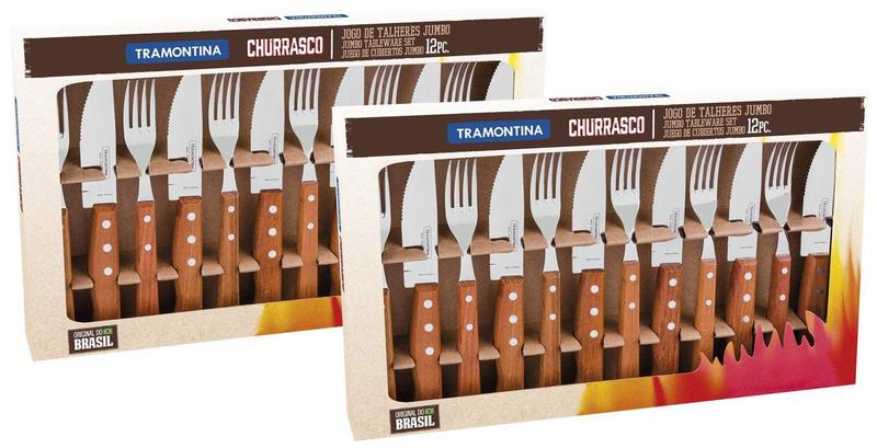 Faqueiro Para Churrasco Tramontina Inox Jumbo 24 Peças - Faqueiros ...