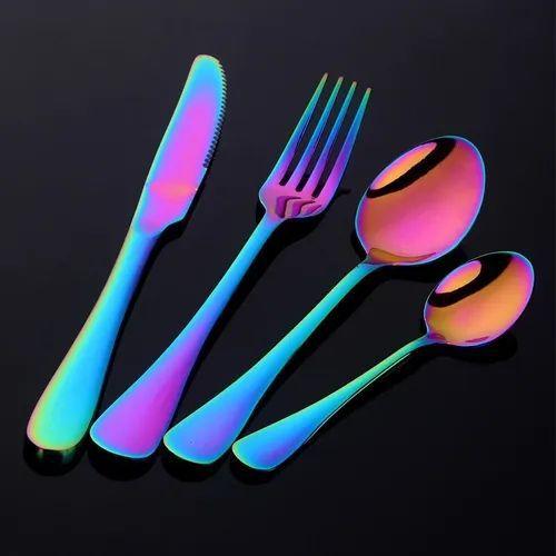 Imagem de Faqueiro Rainbow De Luxo Com 04 peças Elegante