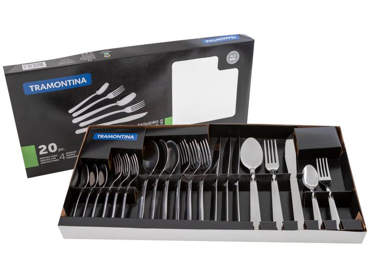 Faqueiro Tramontina Inox 20 Peças Menor preço em Faqueiro Tramontina Inox 20 Peças