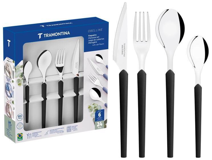 Faqueiro Tramontina Inox 24 Peças Obelline