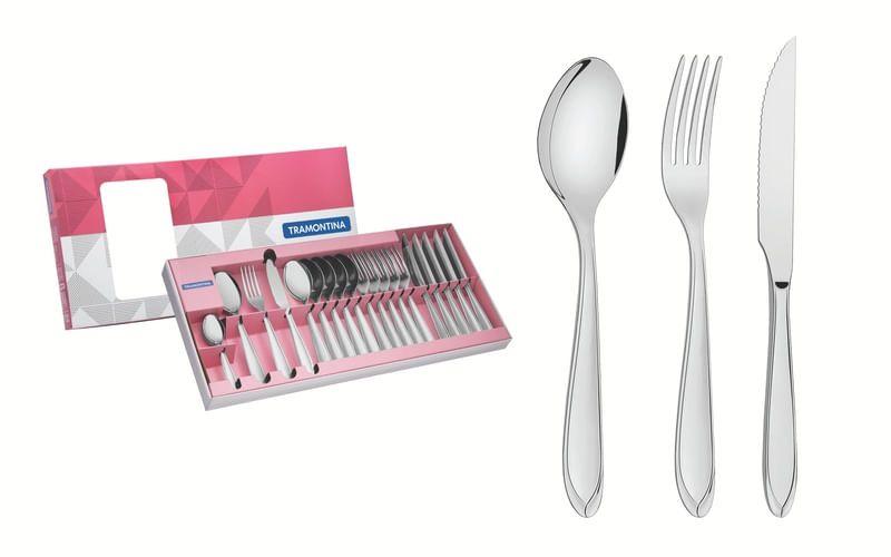 Faqueiro Tramontina Laguna Inox com Facas para Churrasco 24 Peças Menor preço em Faqueiro Tramontina Laguna Inox com Facas para Churrasco 24 Peças