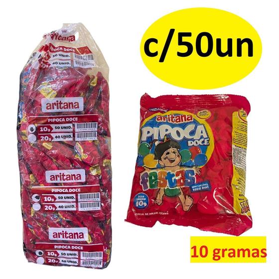 Imagem de Fardo De Mini Pipoca Doce Com 50 Un De 10Gr Aritana Festas