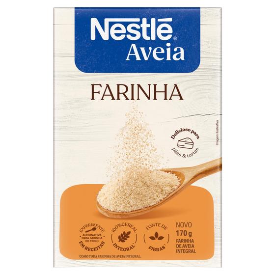 Imagem de Farinha de aveia Nestlé, caixa com 170 G produto integral.