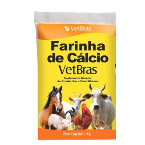 Imagem de Farinha de Cálcio Suplemento Para Animais 1 kg - VetBras