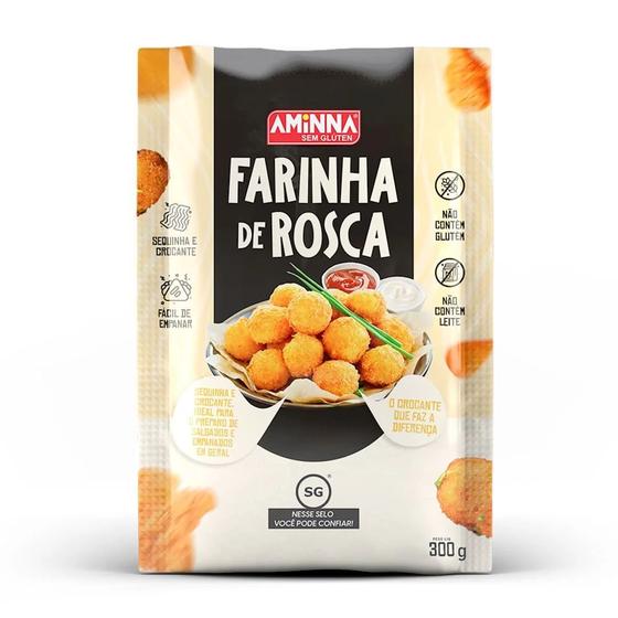 Imagem de Farinha De Rosca Sem Glúten Sem Leite Zero Lactose Aminna 300 g