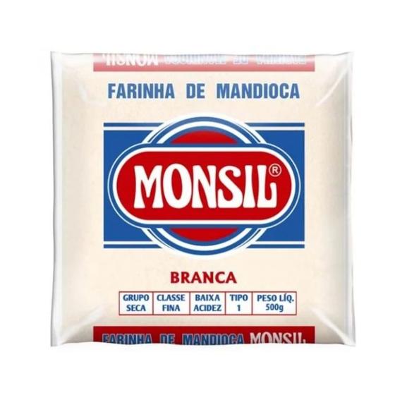 Imagem de Farinha Mandioca Branca 500g Monsil Pct Plastico