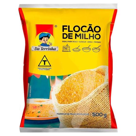 Imagem de Farinha Milho Flocada Flocão Cuscuz Da Terrinha 500G