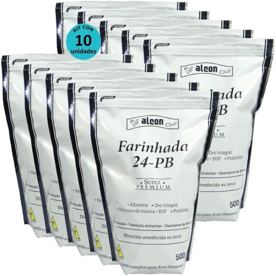 Imagem de Farinhada Premium 500g para Aves Ornamentais - Kit 10