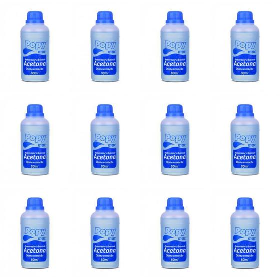 Imagem de Farmax Popymax Removedor A Base De Acetona 80ml (Kit C/12)