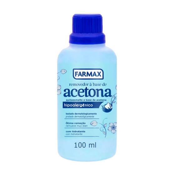 Imagem de Farmax Removedor Esmalte Acetona Blue 100ML