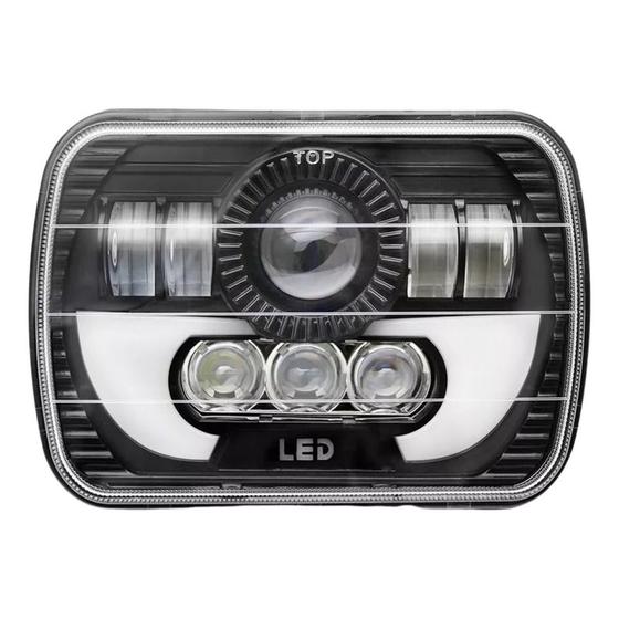 Imagem de Faróis de LED Quadrados 7 Polegadas 5x7 para Jeep Wrangler - Alta Potência