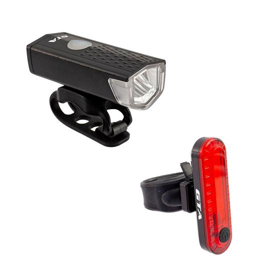 Imagem de Farol 120 lumens  +sinalizador vermlho 10 lumens recarregavel gta