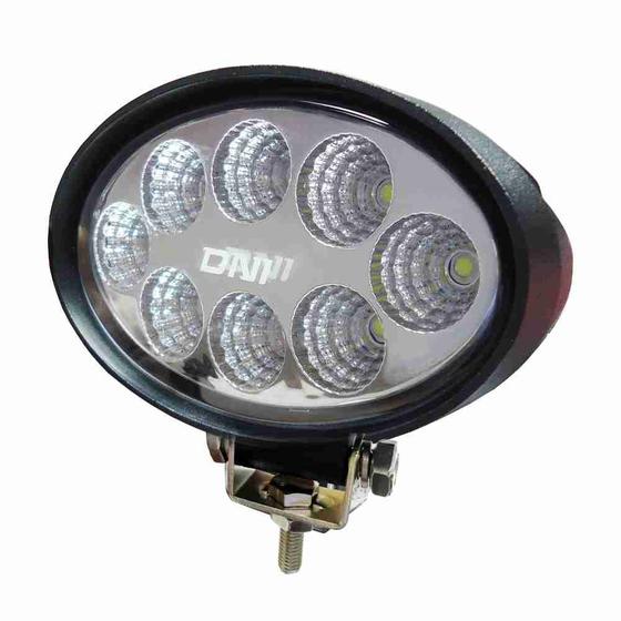 Farol Auxiliar De Trabalho Oval Com 8 Leds 24W - DNI 4165 Menor preço em Farol Auxiliar De Trabalho Oval Com 8 Leds 24W - DNI 4165