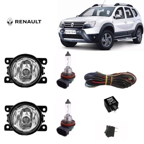 Imagem de Farol Auxiliar Duster 2018 Com Lâmpada H11 Kit
