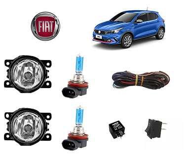 Imagem de Farol Auxiliar Fiat Argo 2018Lamp Super Branca Kit