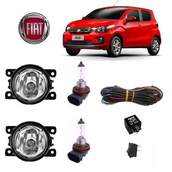 Imagem de Farol Auxiliar Fiat Mobi 2016 Com Lâmpada Kit