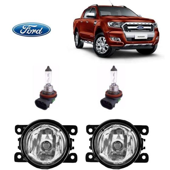 Imagem de Farol Auxiliar Ford Ranger 2017 Com Lâmpada H11 Par