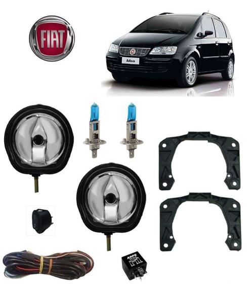 Imagem de Farol Auxiliar Idea 2010 Com Super Branca Kit