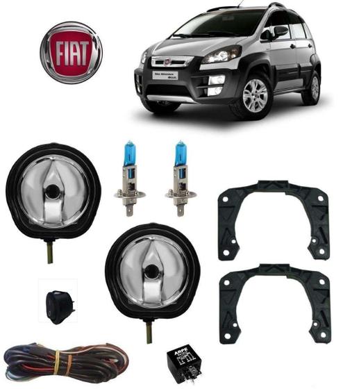 Imagem de Farol Auxiliar Idea Adventure 2018 Com Super Branca Kit
