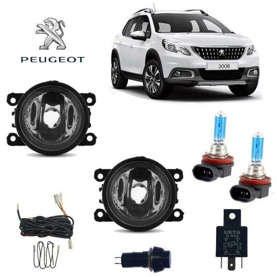 Imagem de Farol Auxiliar Importado Peugeot 2008 19 H11 Branca Kit