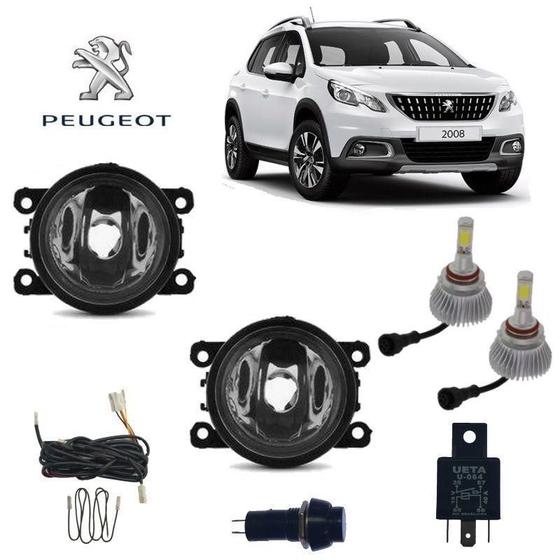 Imagem de Farol Auxiliar Importado Peugeot 2008 2016 H11 Led Kit