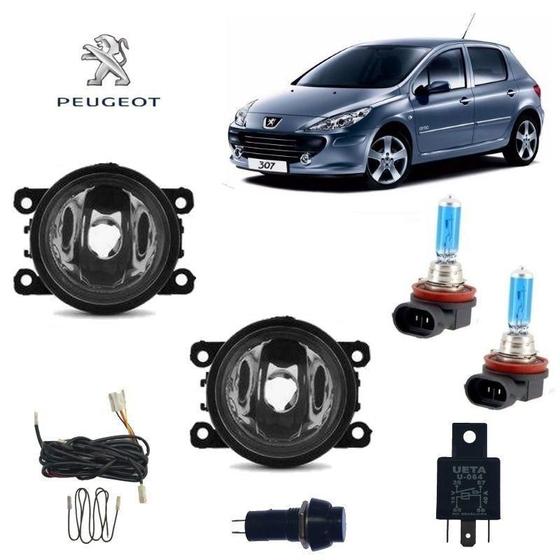 Imagem de Farol Auxiliar Importado Peugeot 307 07 H11 S Branca Kit