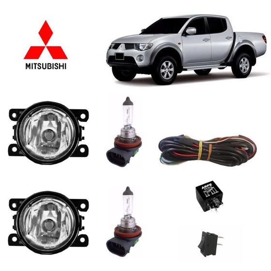 Imagem de Farol Auxiliar L200 Triton 2010 Com Lâmpada H11 Kit