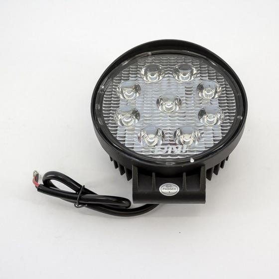 Imagem de Farol auxiliar Led redondo 9 leds SMD Branco 27W - DNI4161