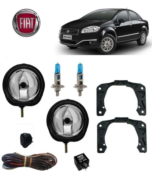 Imagem de Farol Auxiliar Linea Absolute 2017 Com Super Branca Kit