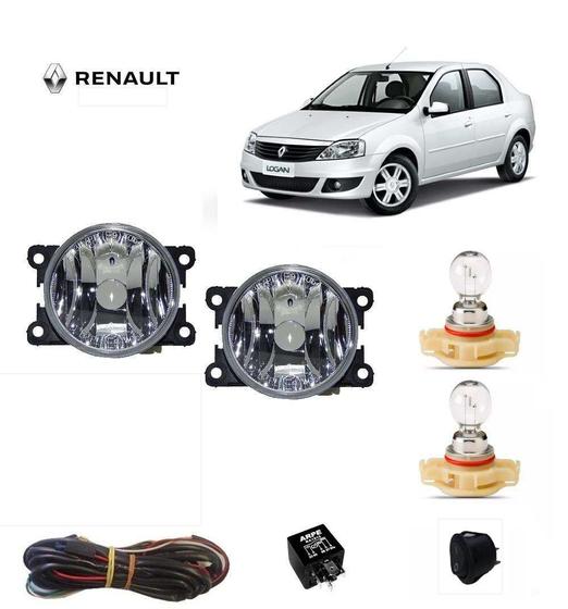 Imagem de Farol Auxiliar Logan 2016 Arteb Com Lamp H16 Kit