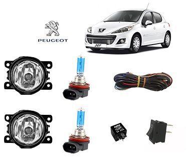 Imagem de Farol Auxiliar Peugeot 207 2006 AI H11 Super Branca Kit