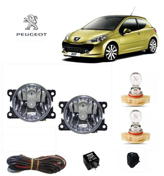 Imagem de Farol Auxiliar Peugeot 207 2009 Lâmpada H16 Kit