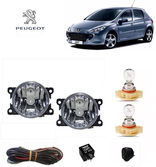 Imagem de Farol Auxiliar Peugeot 307 2007 Arteb  Lâmp H16 Kit