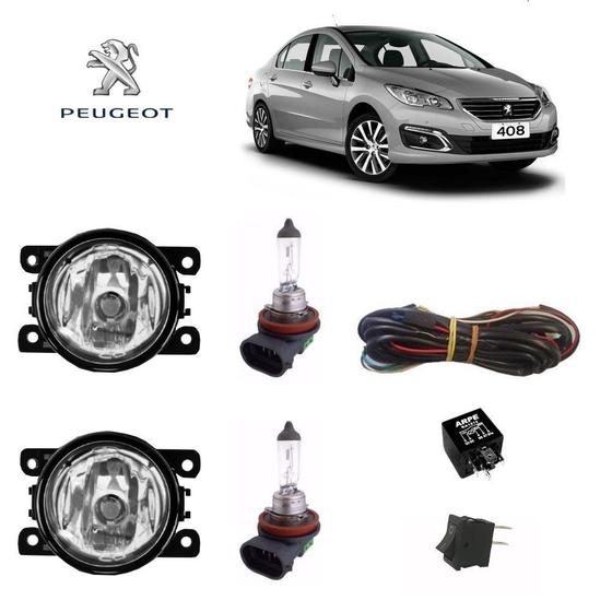 Imagem de Farol Auxiliar Peugeot 408 2018 Com Lampada H11 Kit