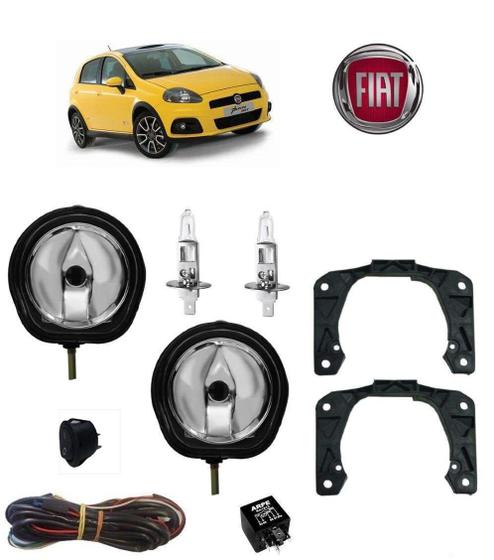 Imagem de Farol Auxiliar Punto Tjet 2012 Com Lampada H1 Kit